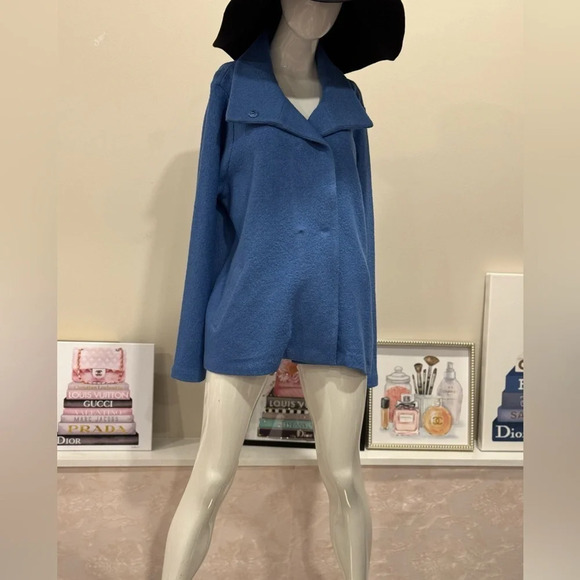 Cynthia Rowley Womens vintage blue
53% Wool Coat Snap Up Jacket Sz :M - Picture 1 of 13